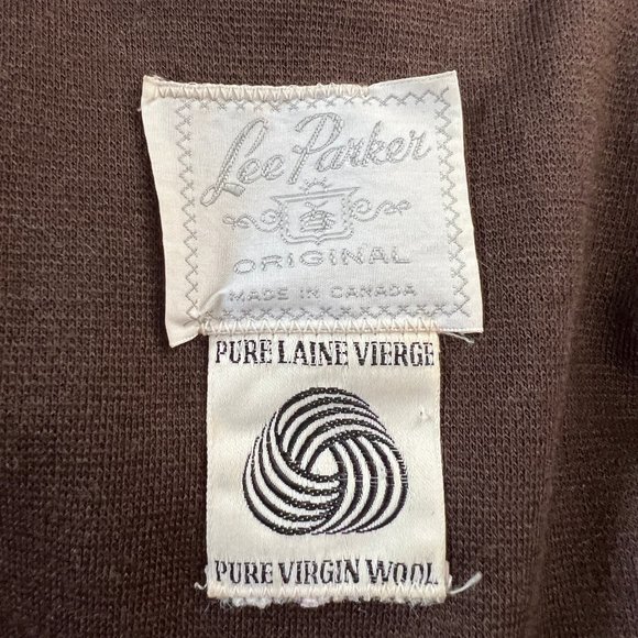 Vintage Union Made 1960's 100% Wool Double Breasted Pea Coat Blazer Jacket Brown - Picture 4 of 7